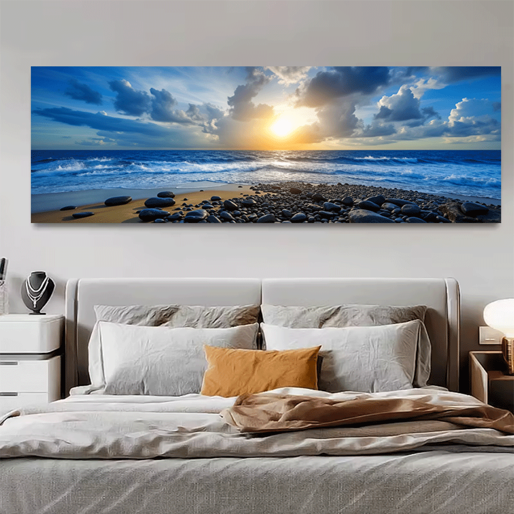 Interior Design Home - 1PC-Canvas poster Unframed Ocean Sunset Beach