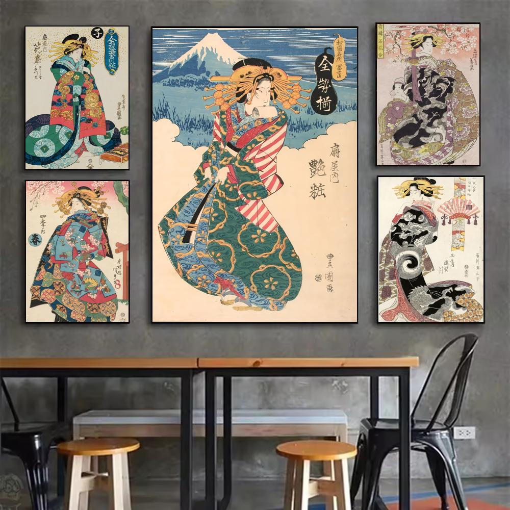 Retro Japanese geisha Poster M - огляд і ціна Interior Design Minimalist