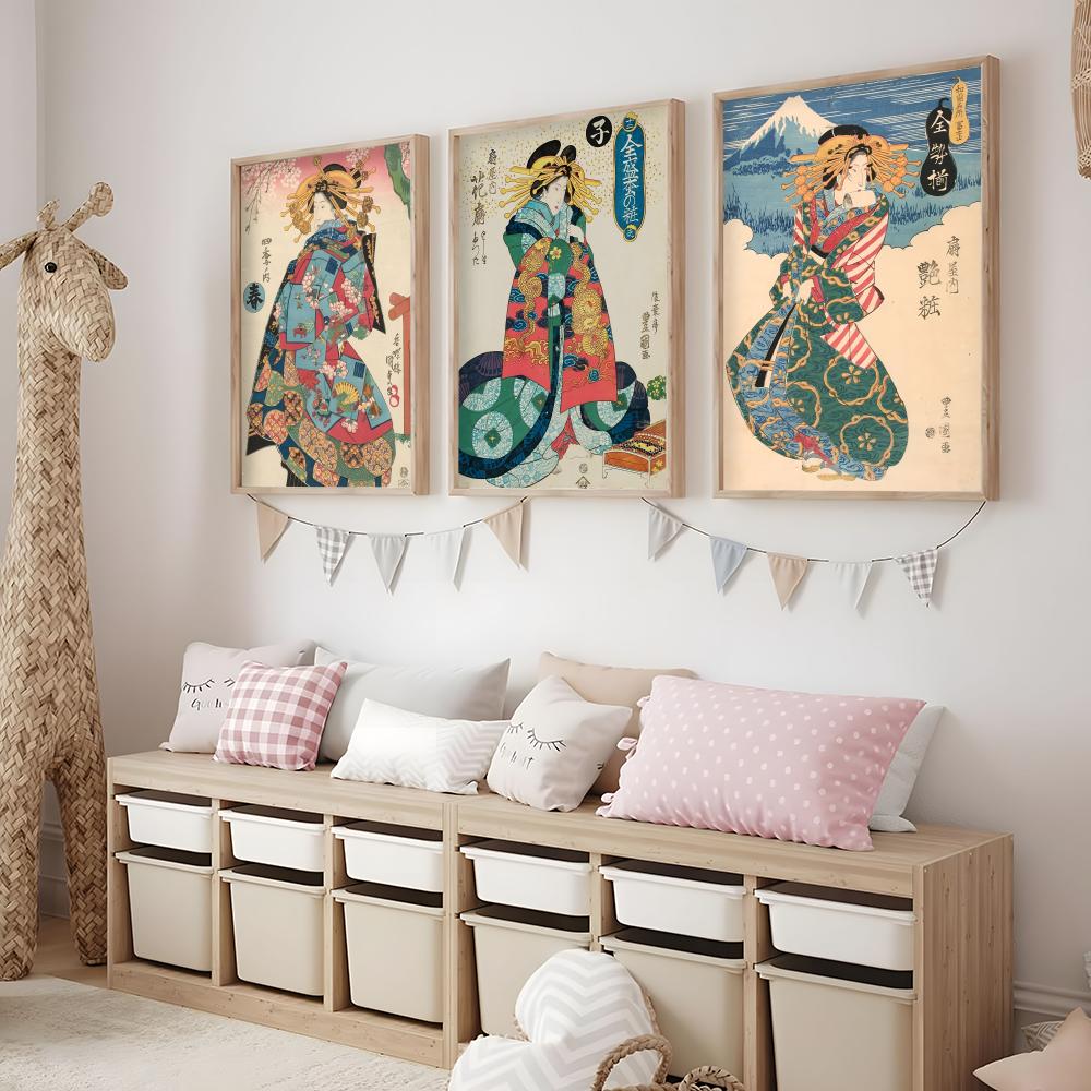 Retro Japanese geisha Poster M - огляд і ціна Interior Design Minimalist