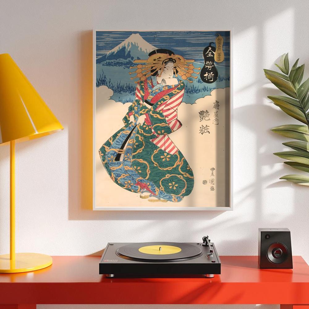 Retro Japanese geisha Poster M - огляд і ціна Interior Design Minimalist