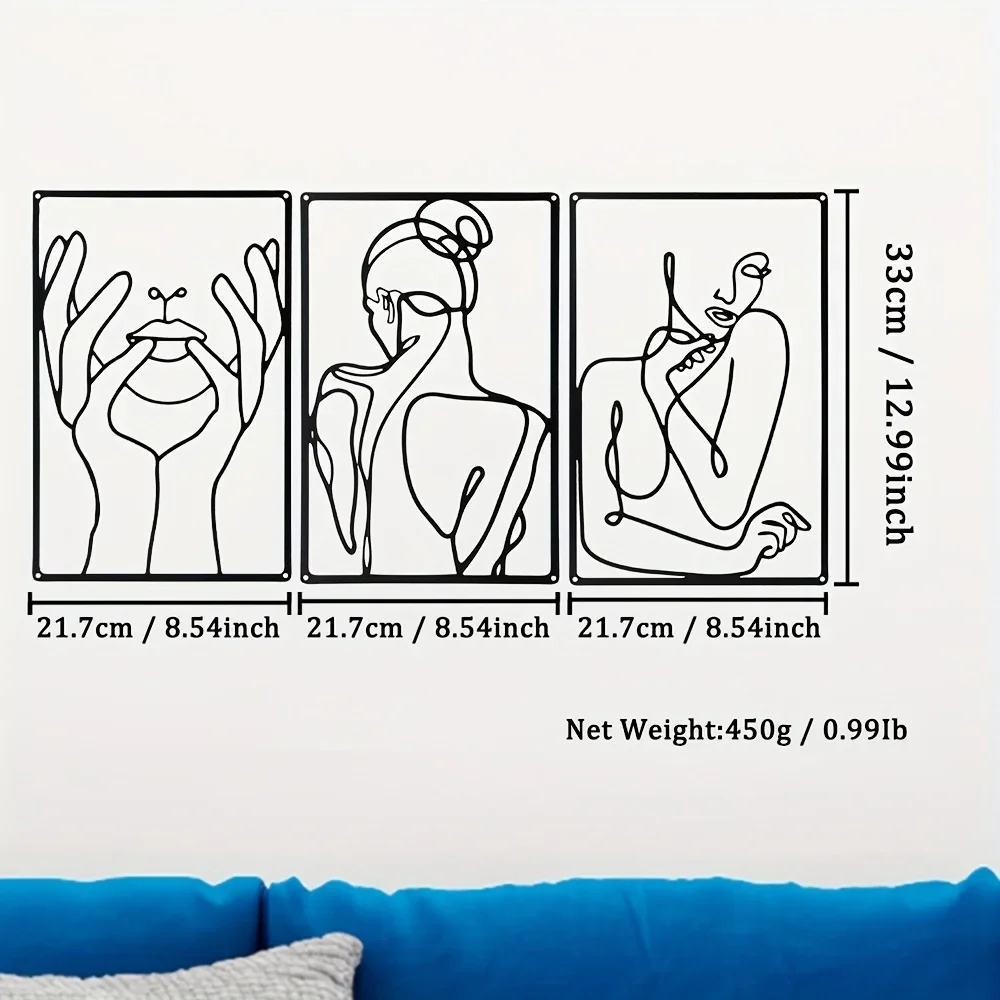 3pcs Stunning Line Drawing Dec - огляд і ціна Interior Design Home