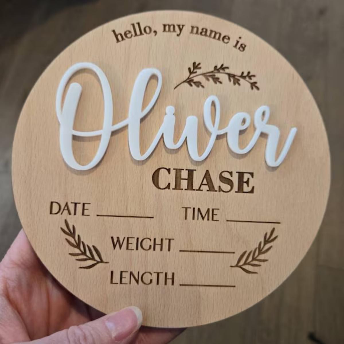 1Pc Custom Baby Announcement S - огляд і ціна Interior Design Room