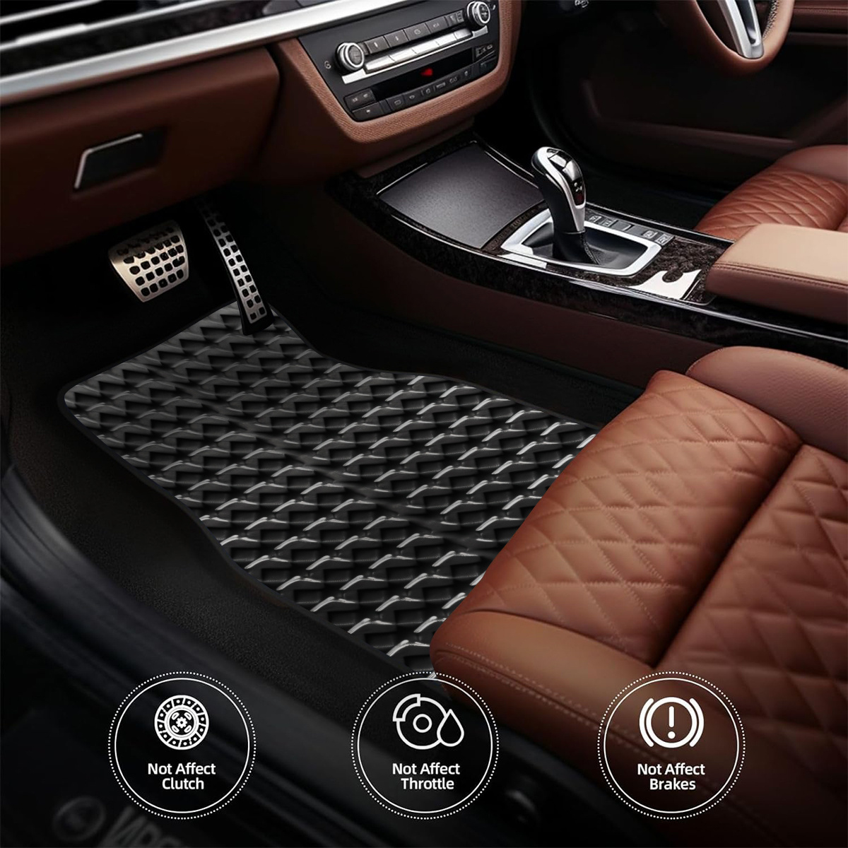 4pcs Anti-Slip Polyester Car M - огляд і ціна Interior Design Grid
