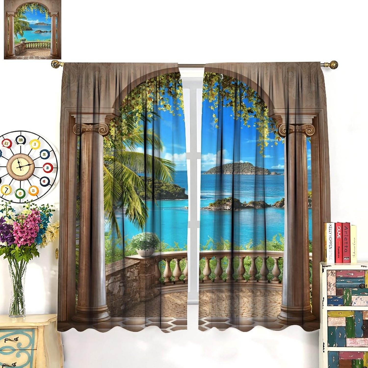Tropical Beach View Curtains D - огляд і ціна Interior Design Youtube