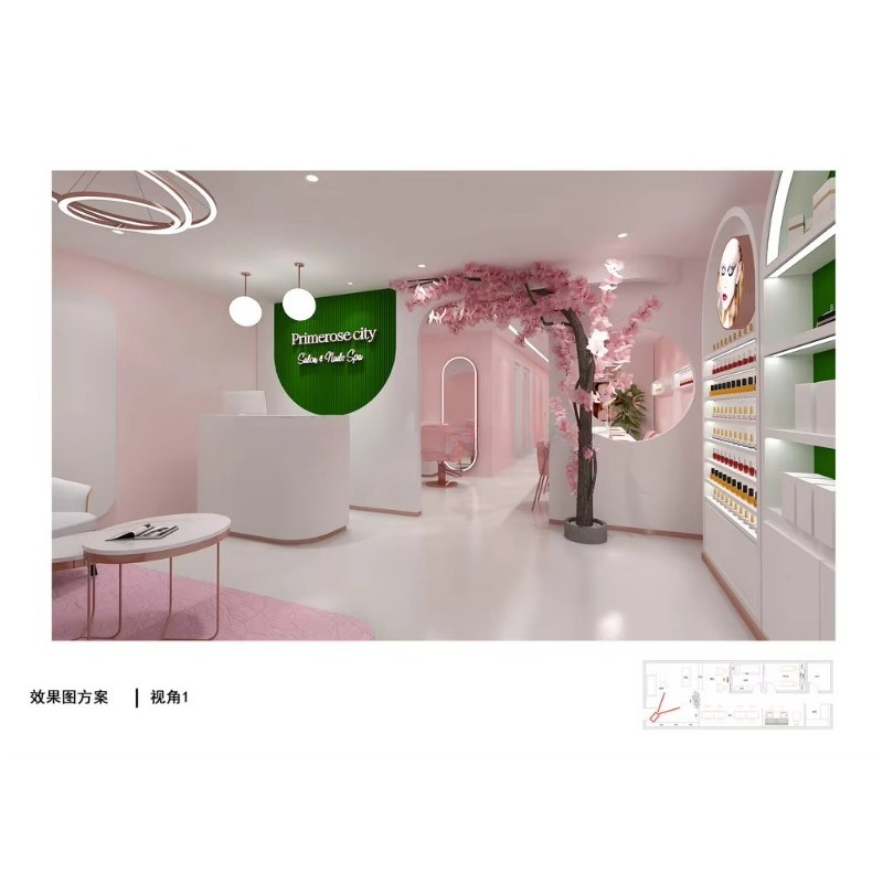 Custom Modern Commercial Furni - огляд і ціна Interior Design Nail Salon