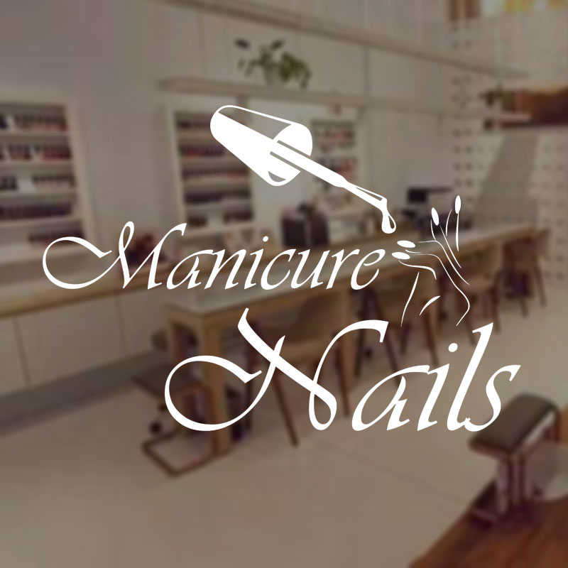 Wall Decal Manicure Vinyl Wind - огляд і ціна Interior Design Nail Salon