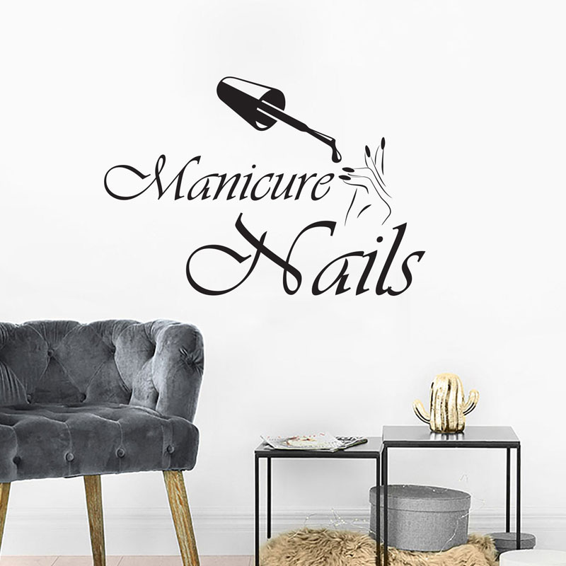 Wall Decal Manicure Vinyl Wind - огляд і ціна Interior Design Nail Salon