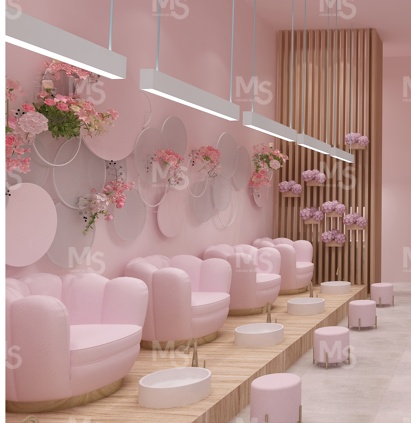 MS-DISPLAY Durable Nail Salon  - огляд і ціна Interior Design Nail Salon